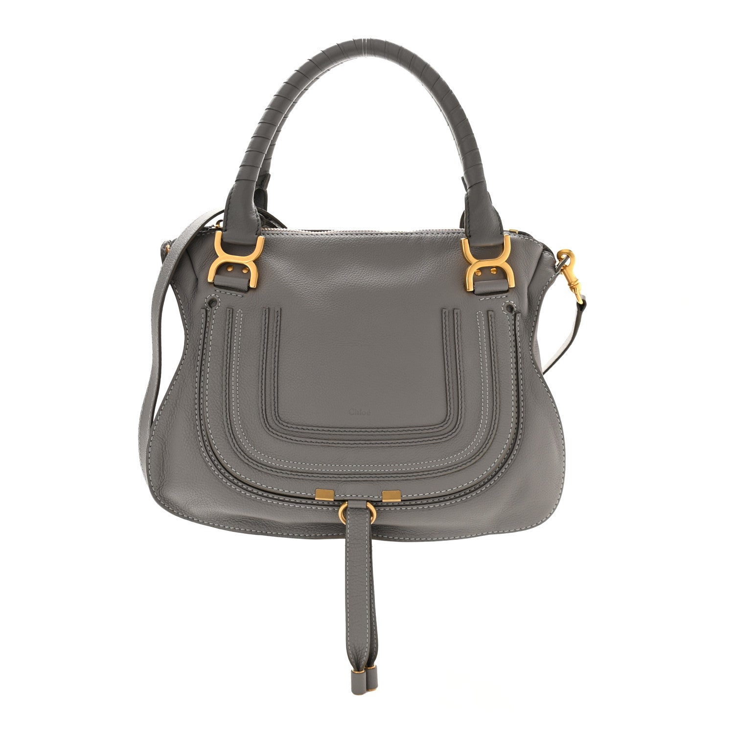 Chloe Calfskin Medium Marcie Satchel Cashmere Grey 1 of 10