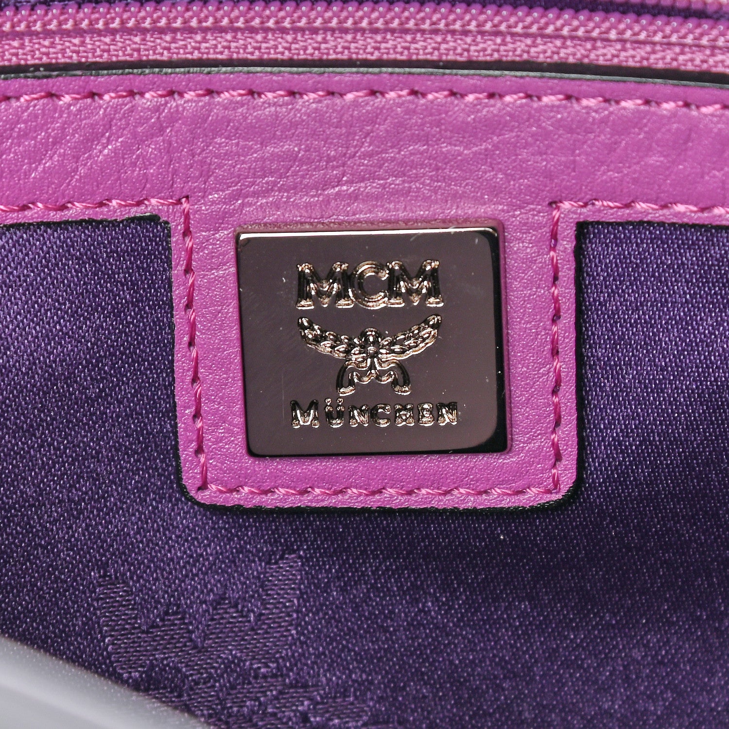MCM Visetos Studded Medium Backpack Purple 6 of 9