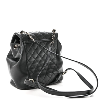 Chanel Lambskin Quilted Large Duma Drawstring Backpack Black 3 of 11