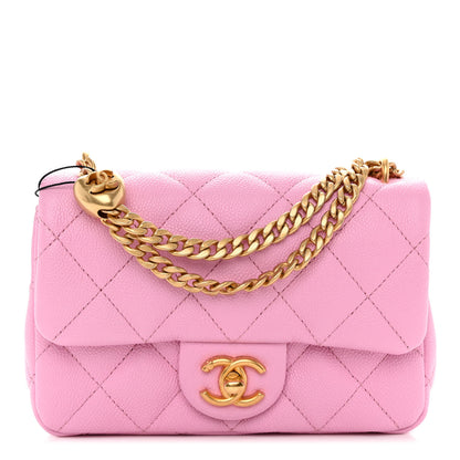 Chanel Caviar Quilted Mini Rectangular Sweetheart Flap Lilac 1 of 11