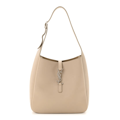 Saint Laurent Smooth Calfskin Small Le 5 A 7 Soft Hobo Sea Salt 1 of 12
