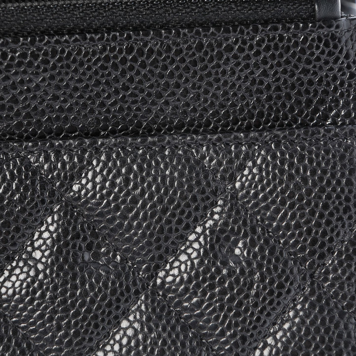 Caviar Quilted Boy Wallet On Chain WOC Black