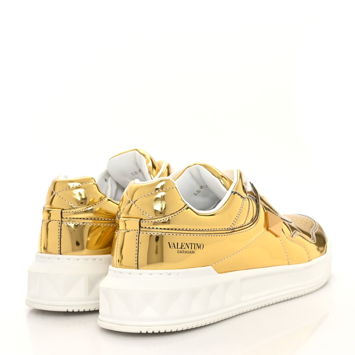 Patent Womens One Stud Low Top Sneakers 39.5 Antique Brass
