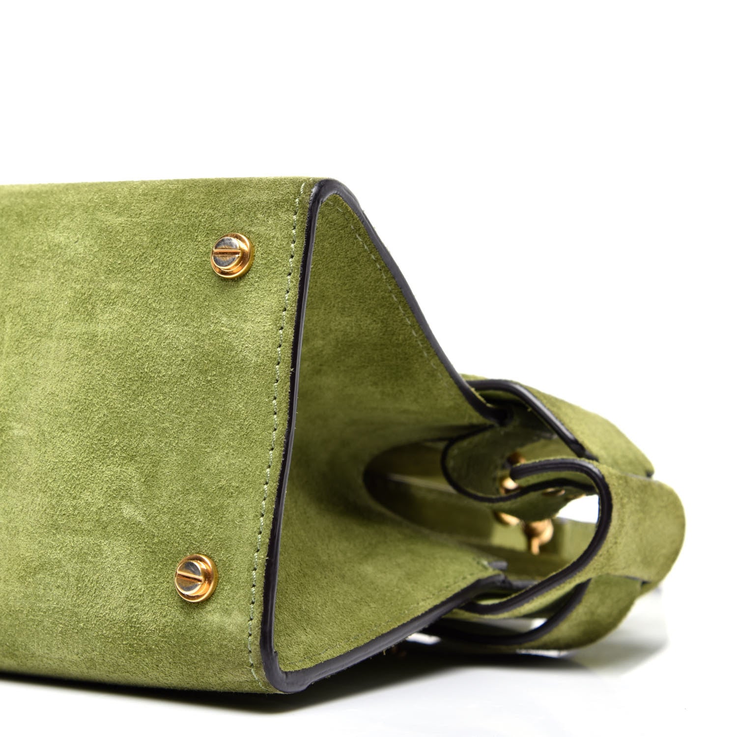 Givenchy Suede Calfskin Mini Horizon Satchel Olive 9 of 9