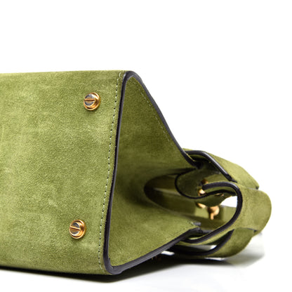 Givenchy Suede Calfskin Mini Horizon Satchel Olive 9 of 9