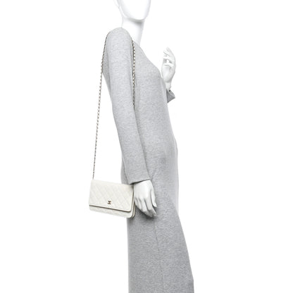 Chanel Caviar Quilted Wallet on Chain WOC White 2 of 11