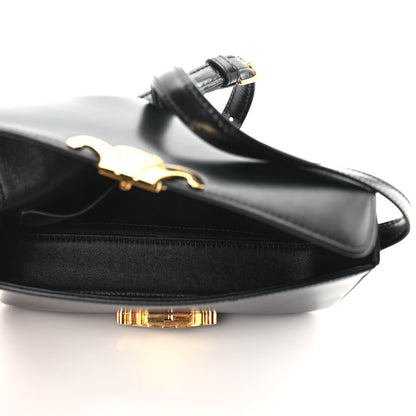Celine Shiny Calfskin Triomphe Shoulder Bag Black 5 of 9