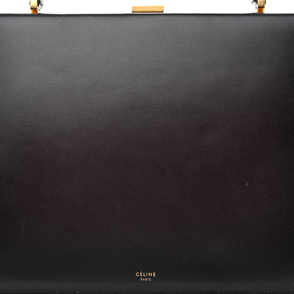 Celine Patina Box Calfskin Medium Clasp Bag Velvet 7 of 11