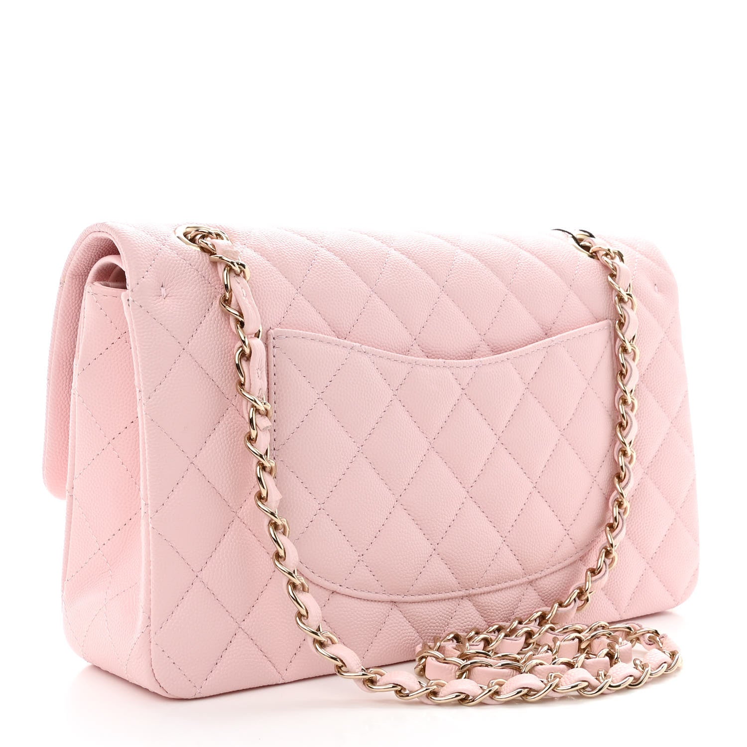 Chanel Caviar Quilted Medium Double Flap Light Pink 3 of 12