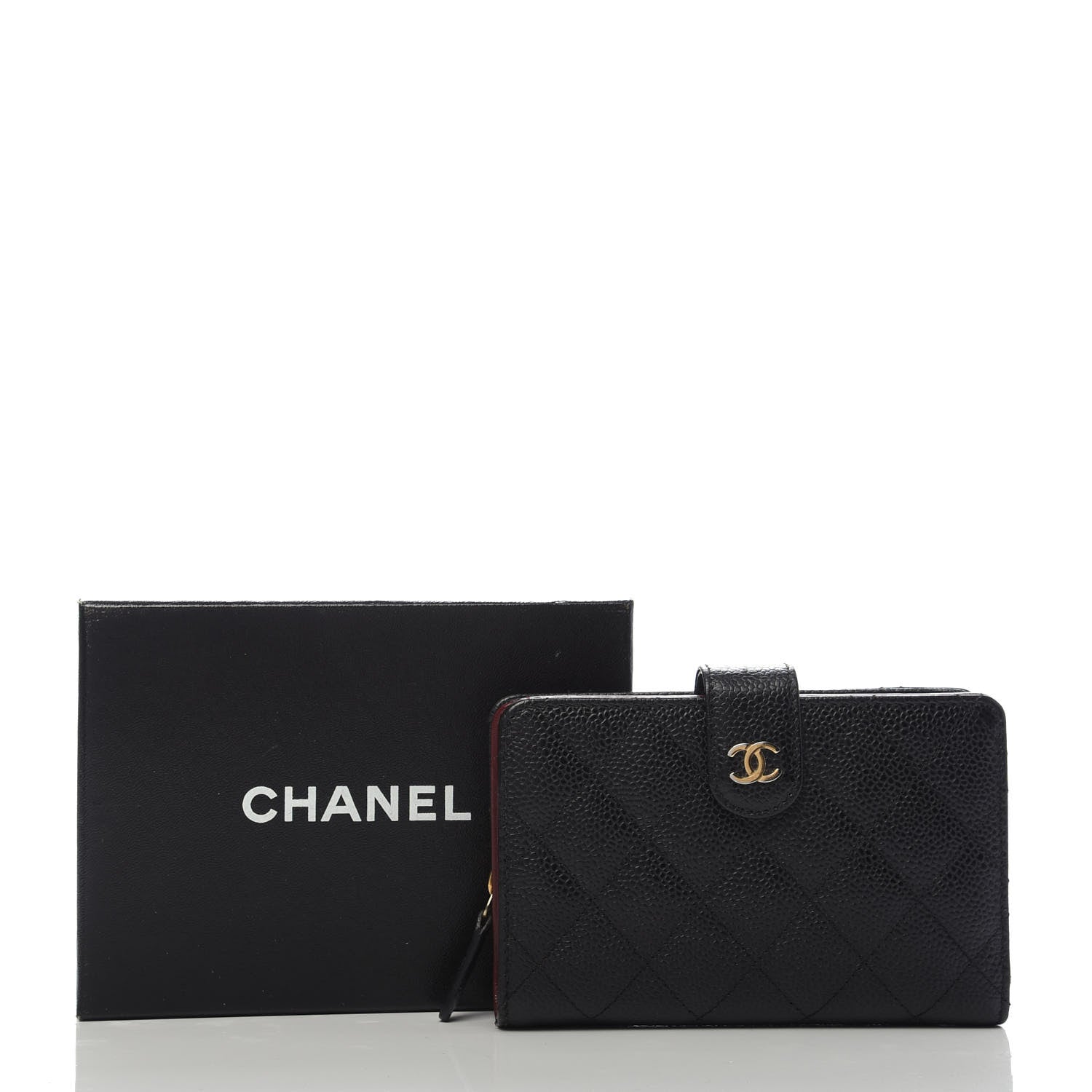 Chanel Caviar Quilted CC French Wallet Black 11 of 11