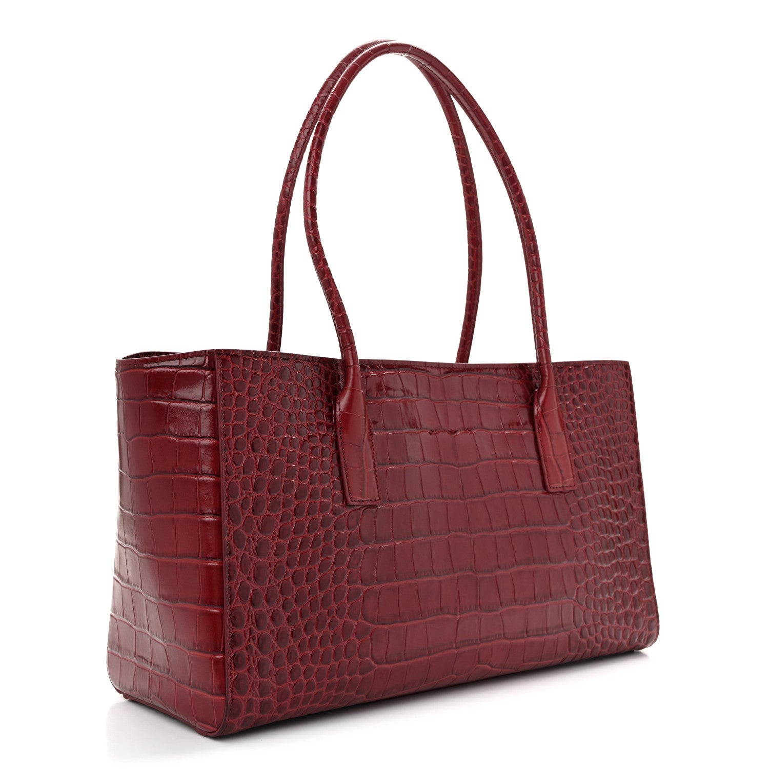 Chanel Calfskin Crocodile Embossed Archetype Small Shopping Tote