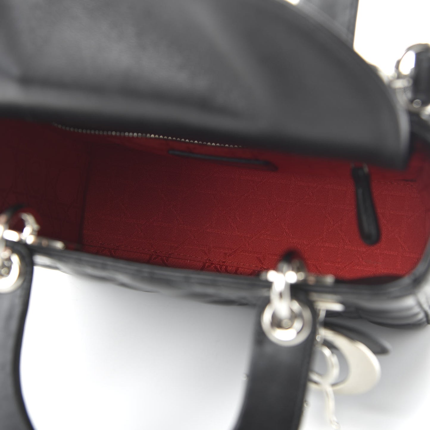 Lambskin Cannage Small Lucky Badges My Lady Dior Black