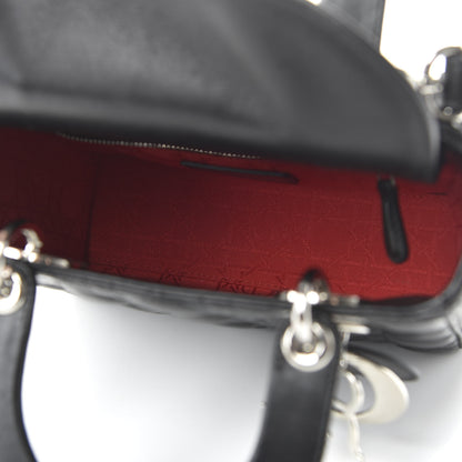 Christian Dior Lambskin Cannage Small Lucky Badges My Lady Dior Black 5 of 9