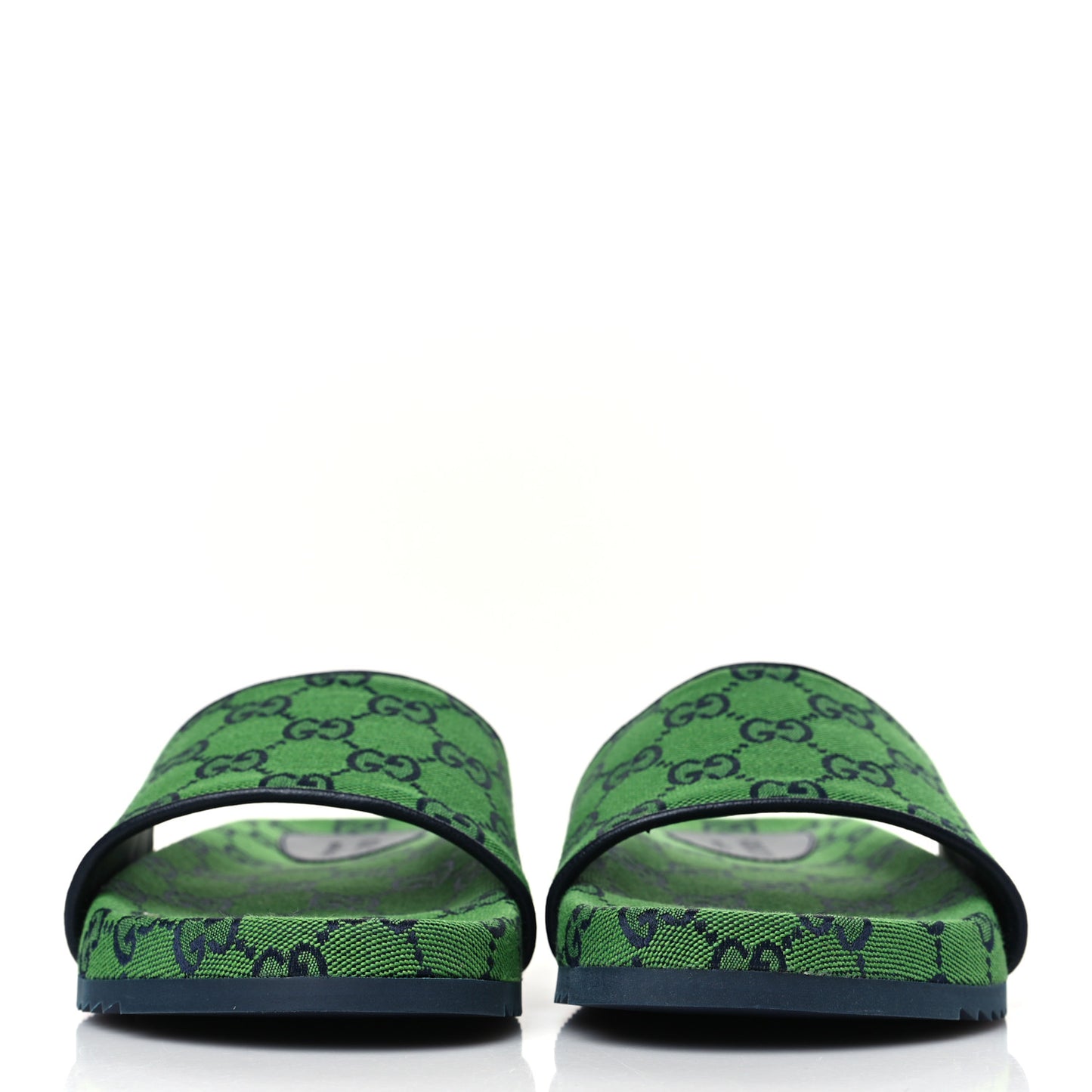 Monogram Multicolor Slide Sandals 5 Green Blue