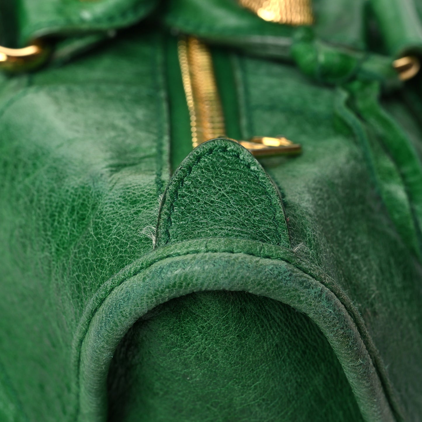 Agneau Giant 21 Gold Hardware Work Vert Gazon