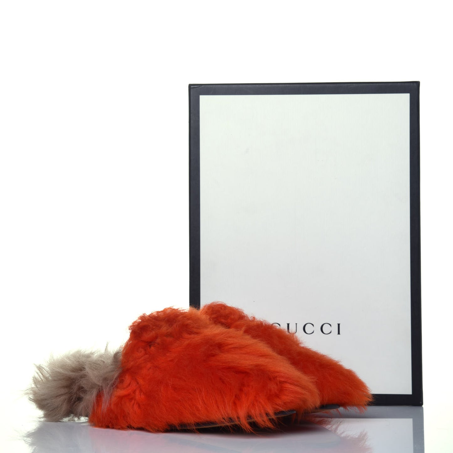 Merino Wool Womens Princetown Slippers 38 Sun Orange Natural