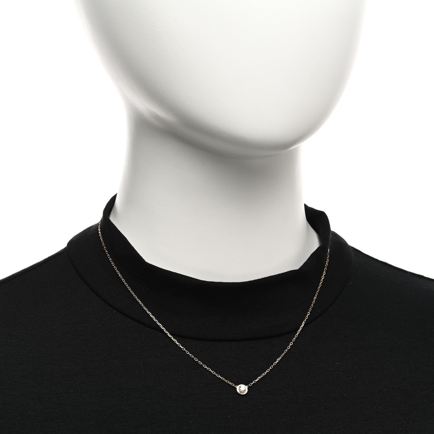 Cartier 18K Yellow Gold Diamond LM D'Amour Pendant Necklace 2 of 5