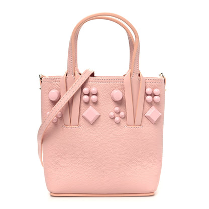 Christian Louboutin Calfskin Empire Spike Studded Mini North South Cabata Tote Rosy 1 of 11