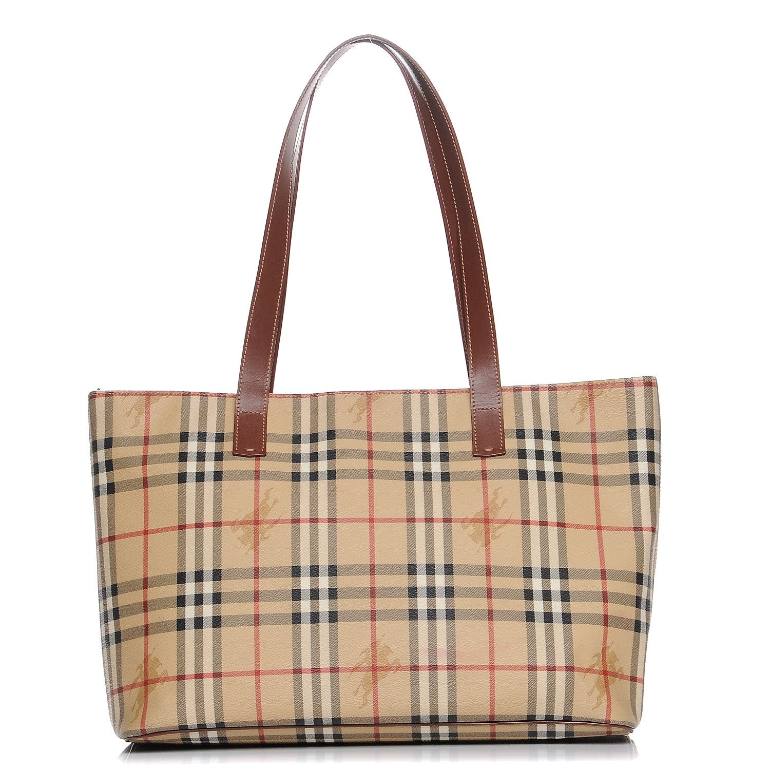 Burberry Haymarket Check Tote Brown 1 of 8