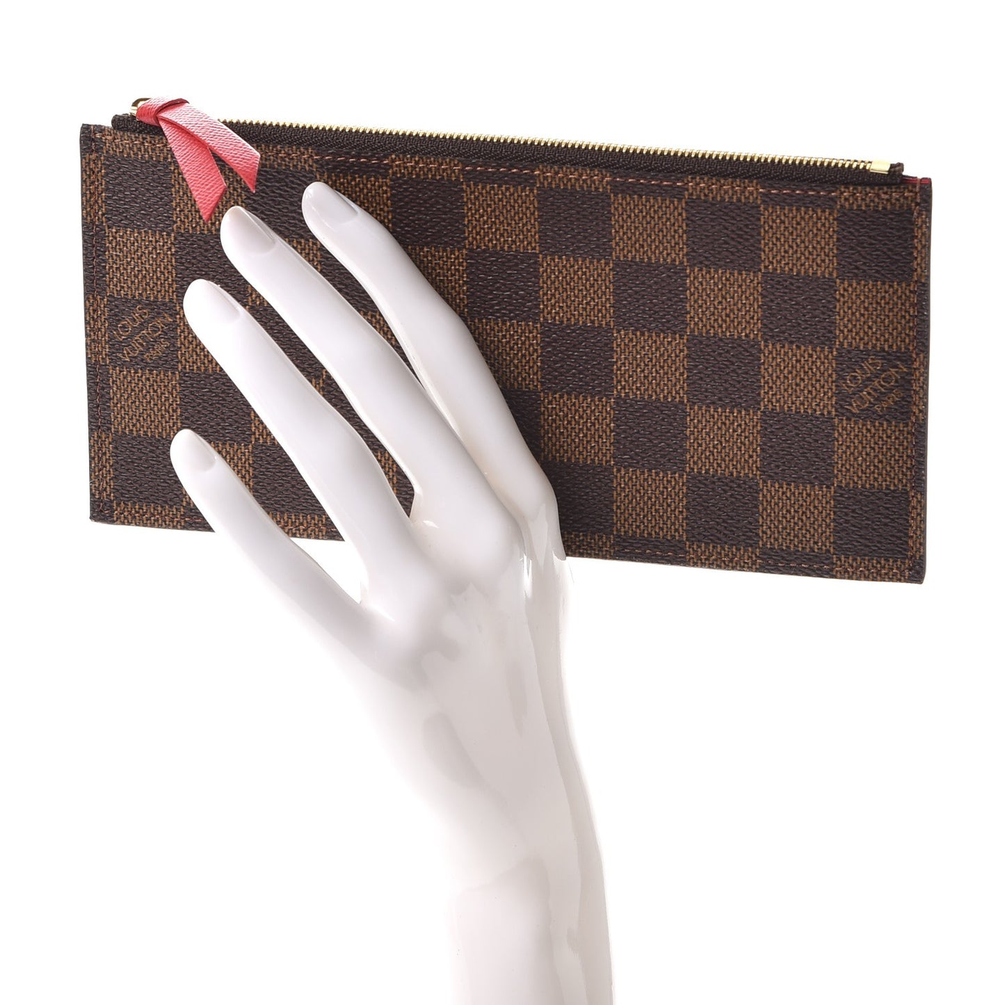 Damier Ebene Felicie Chain Wallet Zippered Insert