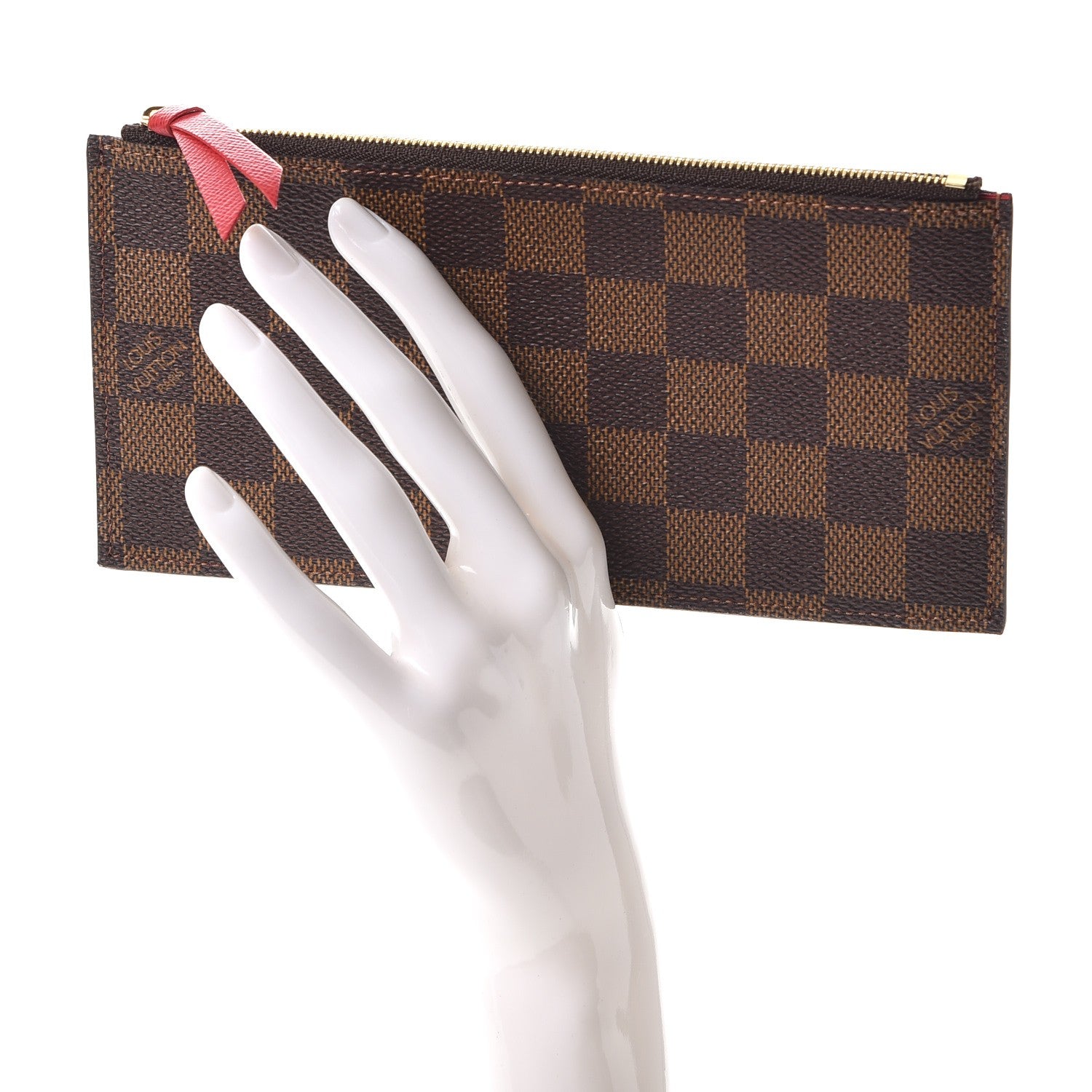 Louis Vuitton Damier Ebene Felicie Chain Wallet Zippered Insert 2 of 6