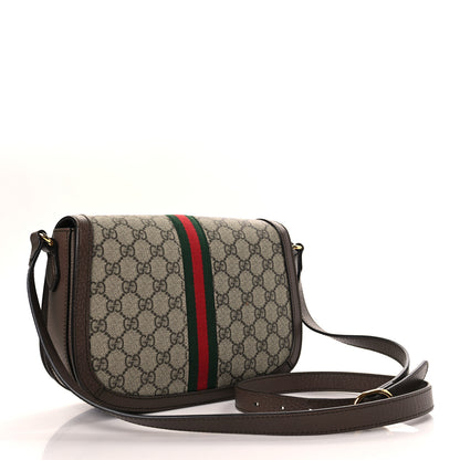 Gucci GG Supreme Monogram Web Small Ophidia Flap Messenger Bag Brown 3 of 9