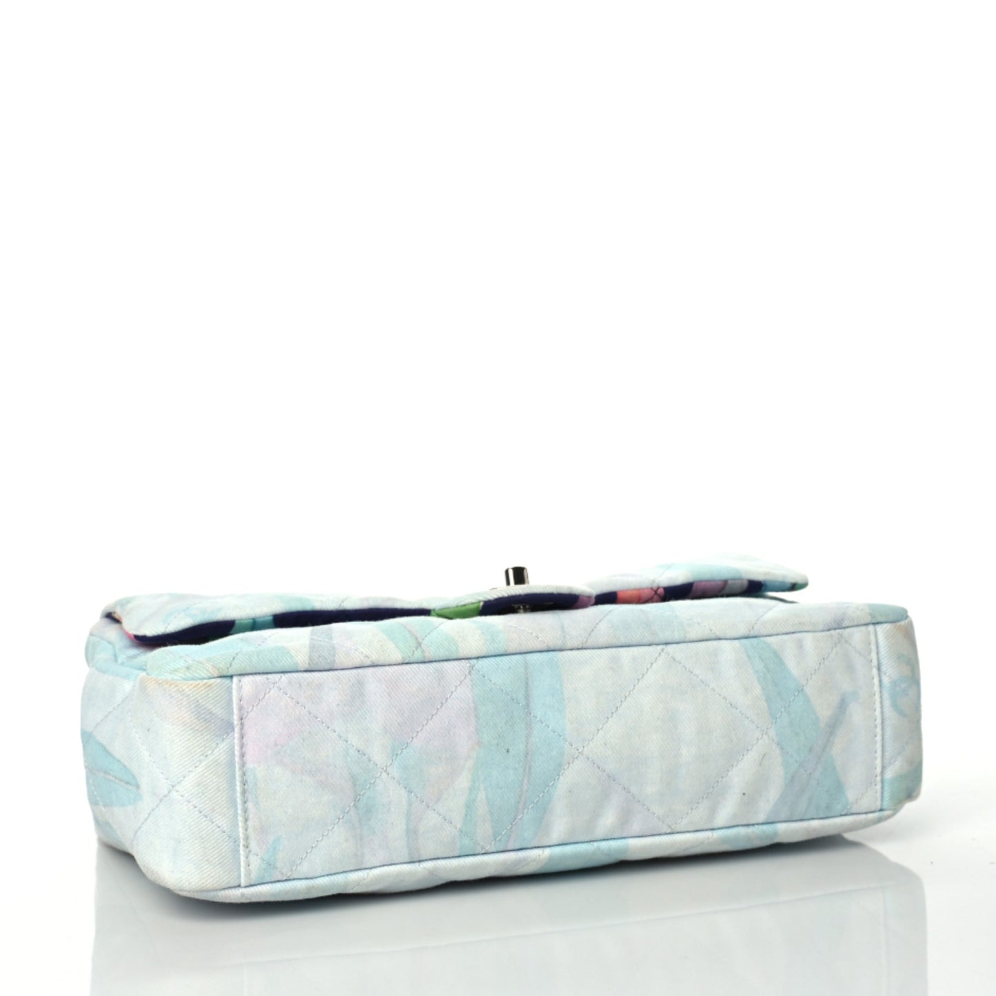 Canvas Quilted Jungle Jeans Flap White Multicolor