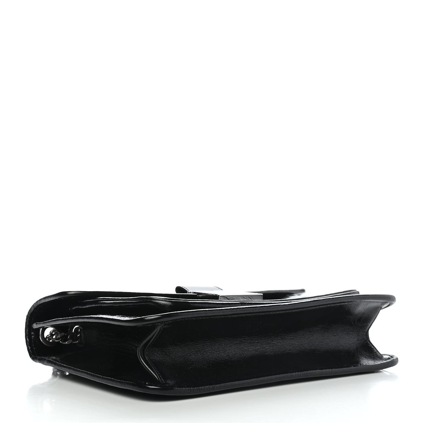 Calfskin Quilted Large Mena Shoulder Bag Black