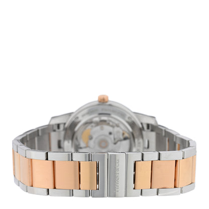Tiffany Stainless Steel 18K Rose Gold 37mm Atlas 3-Hand Automatic Watch 3 of 4