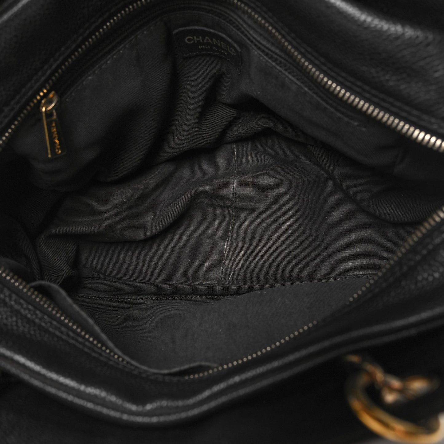 Caviar Quilted Petit Timeless Tote PTT Black