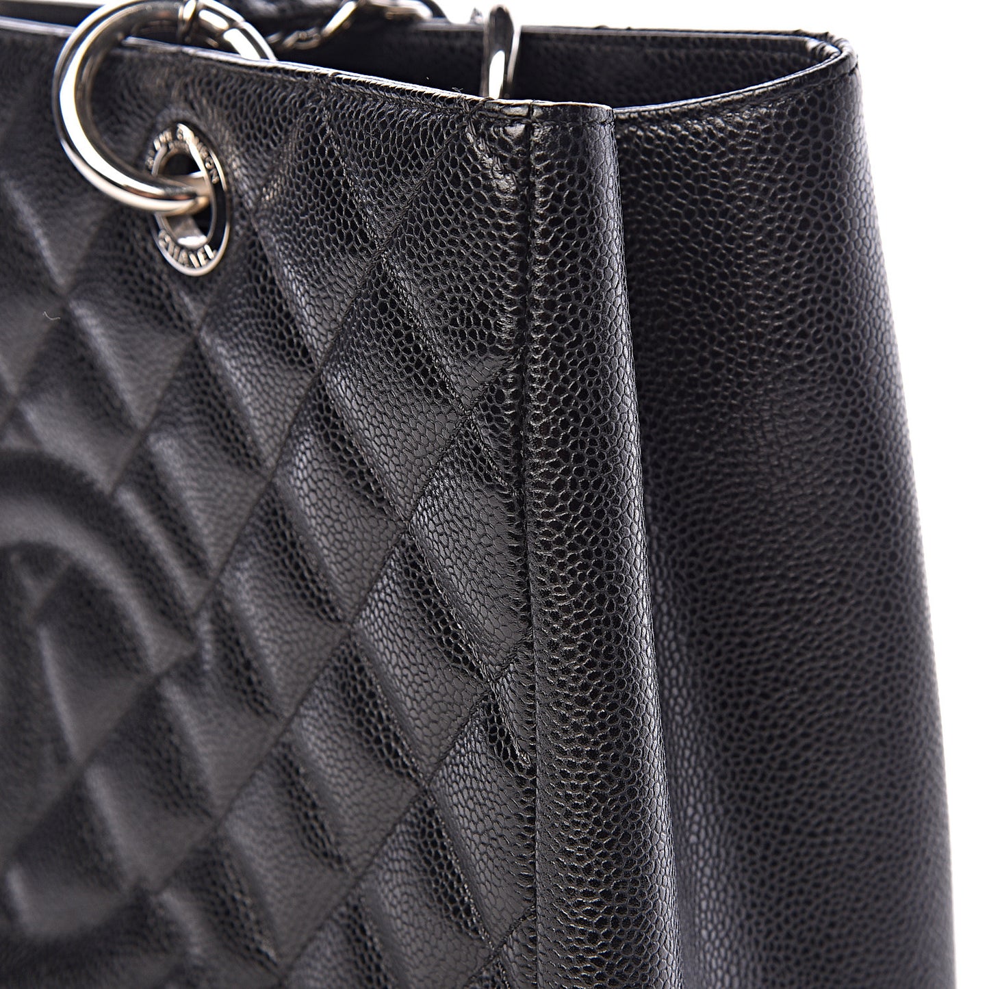 Caviar Quilted Grand Shopping Tote GST Black
