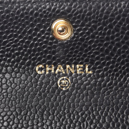 Chanel Caviar Quilted Flap Card Holder Black 7 of 9