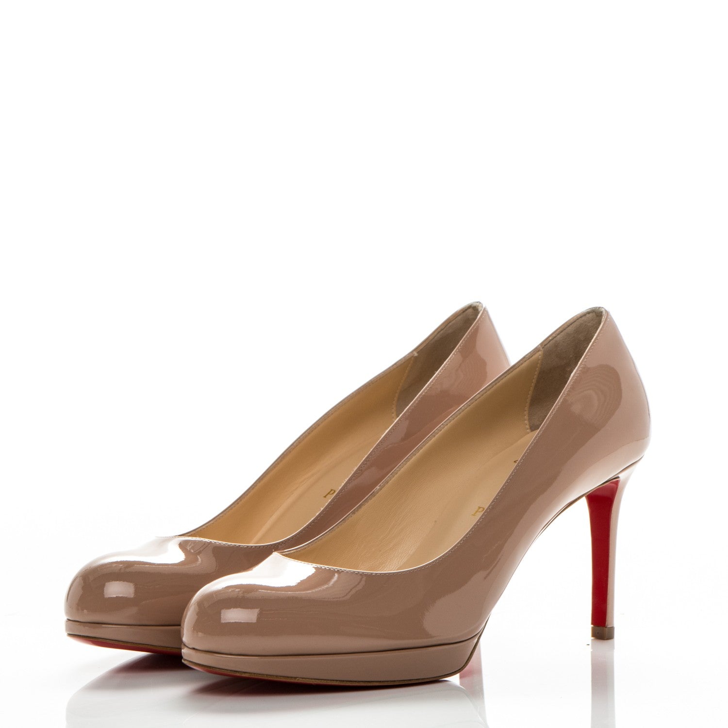 Christian Louboutin Patent New Simple 85 Pumps 39.5 Nude 3 of 7