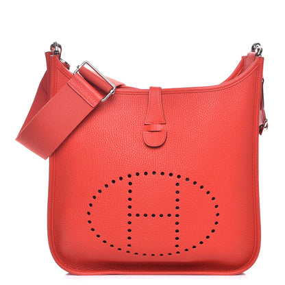 Hermes Taurillon Clemence Evelyne III PM Rouge Tomate 1 of 8