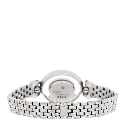 Chopard 18K White Gold Diamond Pave Bezel 24mm Happy Diamonds Oval Bow Tie Quartz Watch 3 of 5