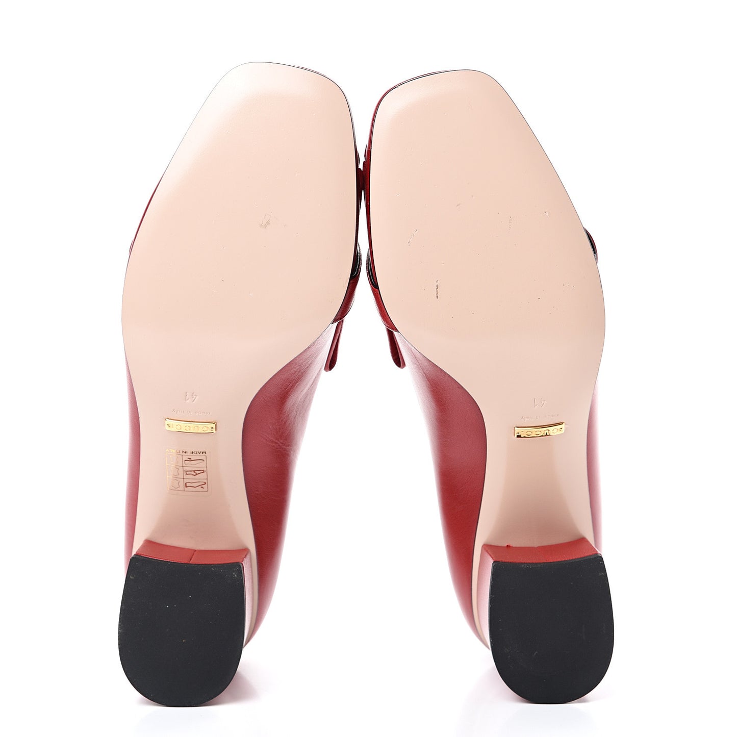 Malaga Kid GG Marmont Fringe 50mm Loafer Pumps 41 Hibiscus Red
