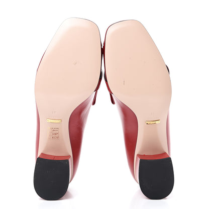 Gucci Malaga Kid GG Marmont Fringe 50mm Loafer Pumps 41 Hibiscus Red 5 of 11