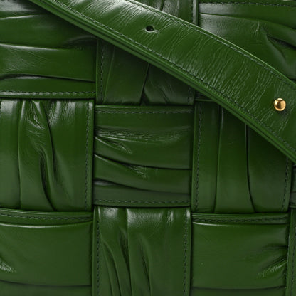 Bottega Veneta Calfskin Intreccio Plisse Cassette Crossbody Bag Avocado 7 of 13