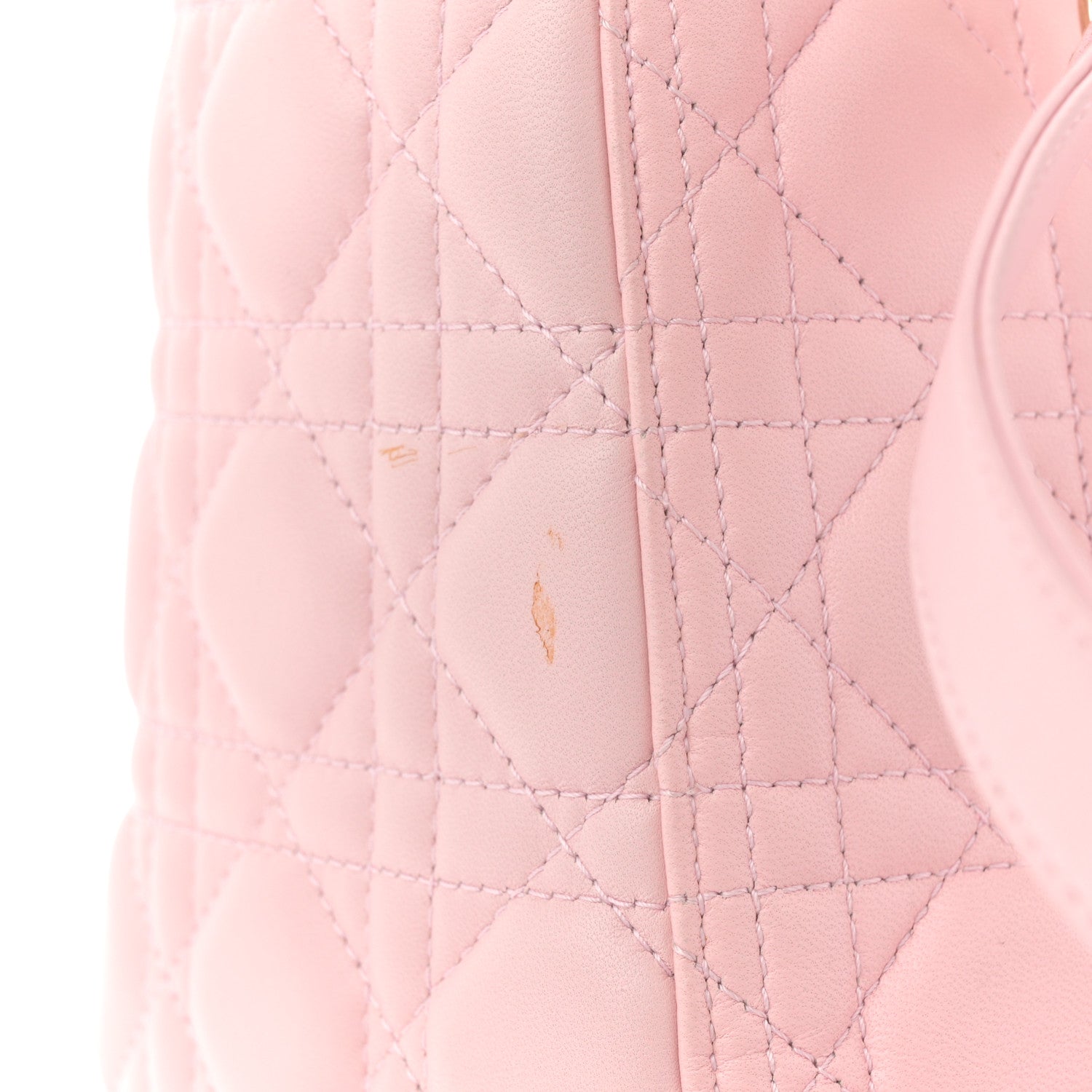 Christian Dior Lambskin Cannage Medium Lady Dior Light Pink 11 of 13
