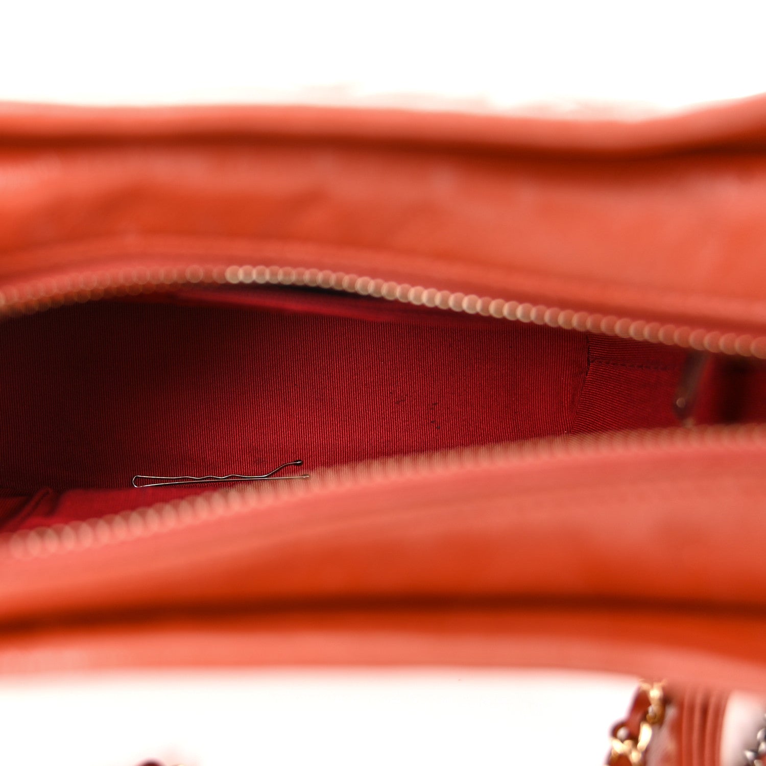 Chanel Aged Calfskin Quilted Small Gabrielle Hobo Red 5 of 11