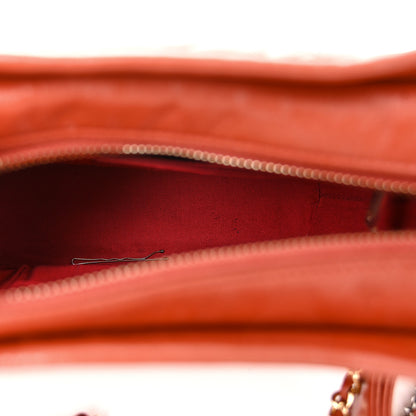 Chanel Aged Calfskin Quilted Small Gabrielle Hobo Red 5 of 11