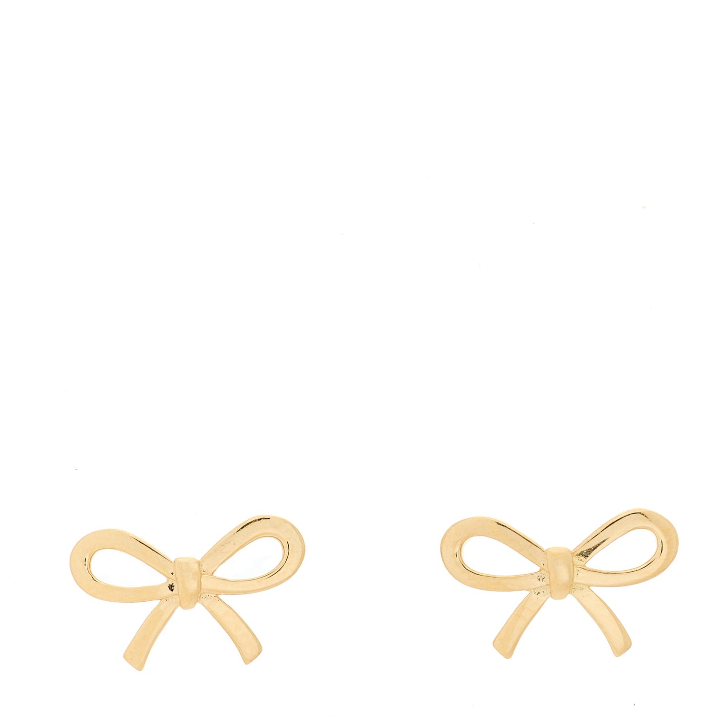 18K Yellow Gold Bow Earrings