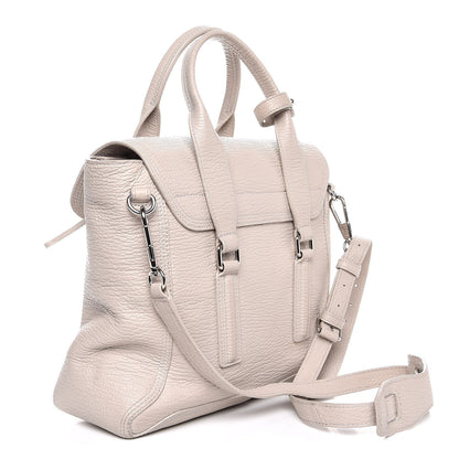 3.1 Phillip Lim 3.1 Textured Calfskin Medium Pashli Satchel Tote Pelle Feather 4 of 9