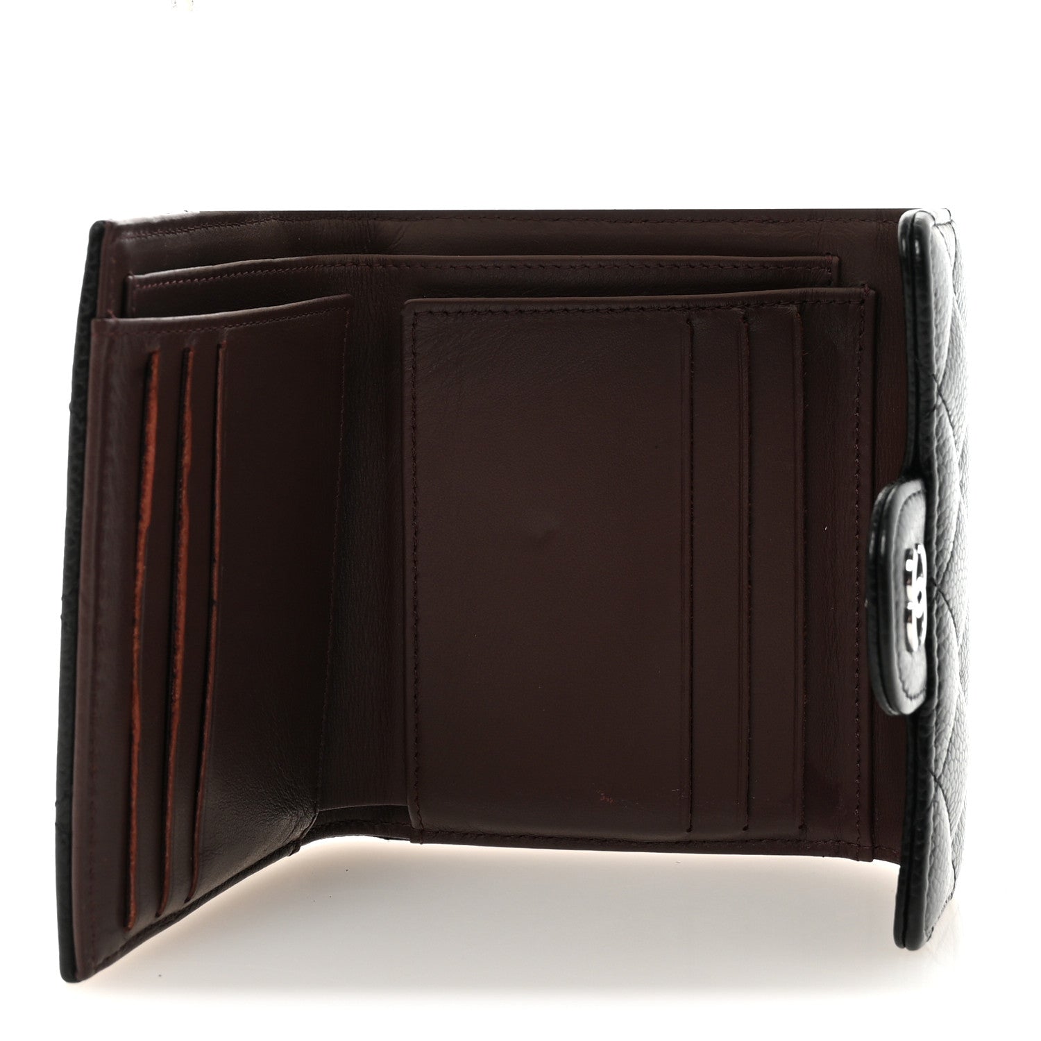 Chanel Caviar Quilted Compact Flap Wallet Black 5 of 9