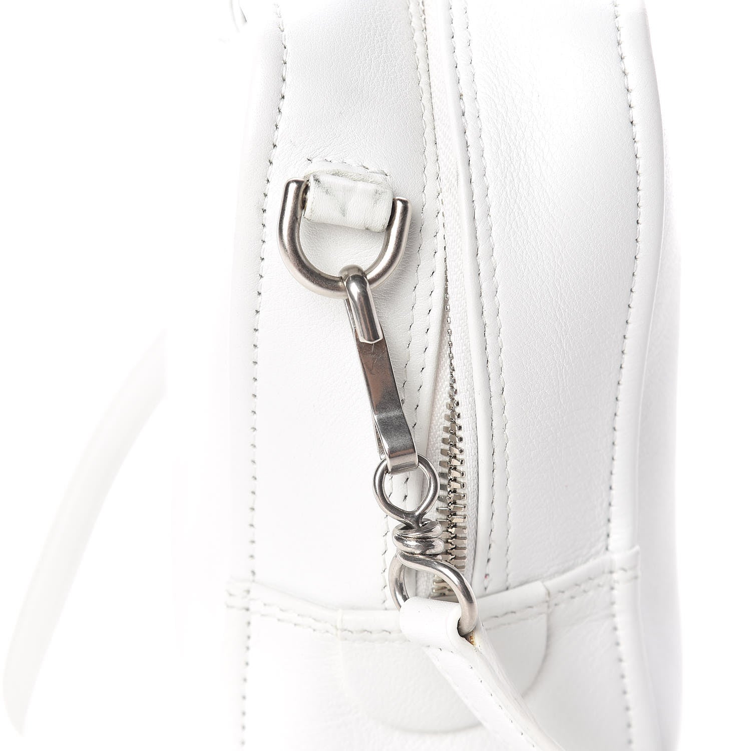 Balenciaga Shiny Day Calfskin XS Triangle Square Bag White 8 of 15