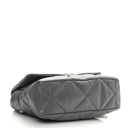 Chanel Lambskin Quilted Large Chanel 19 Flap Dark Grey 4 of 10