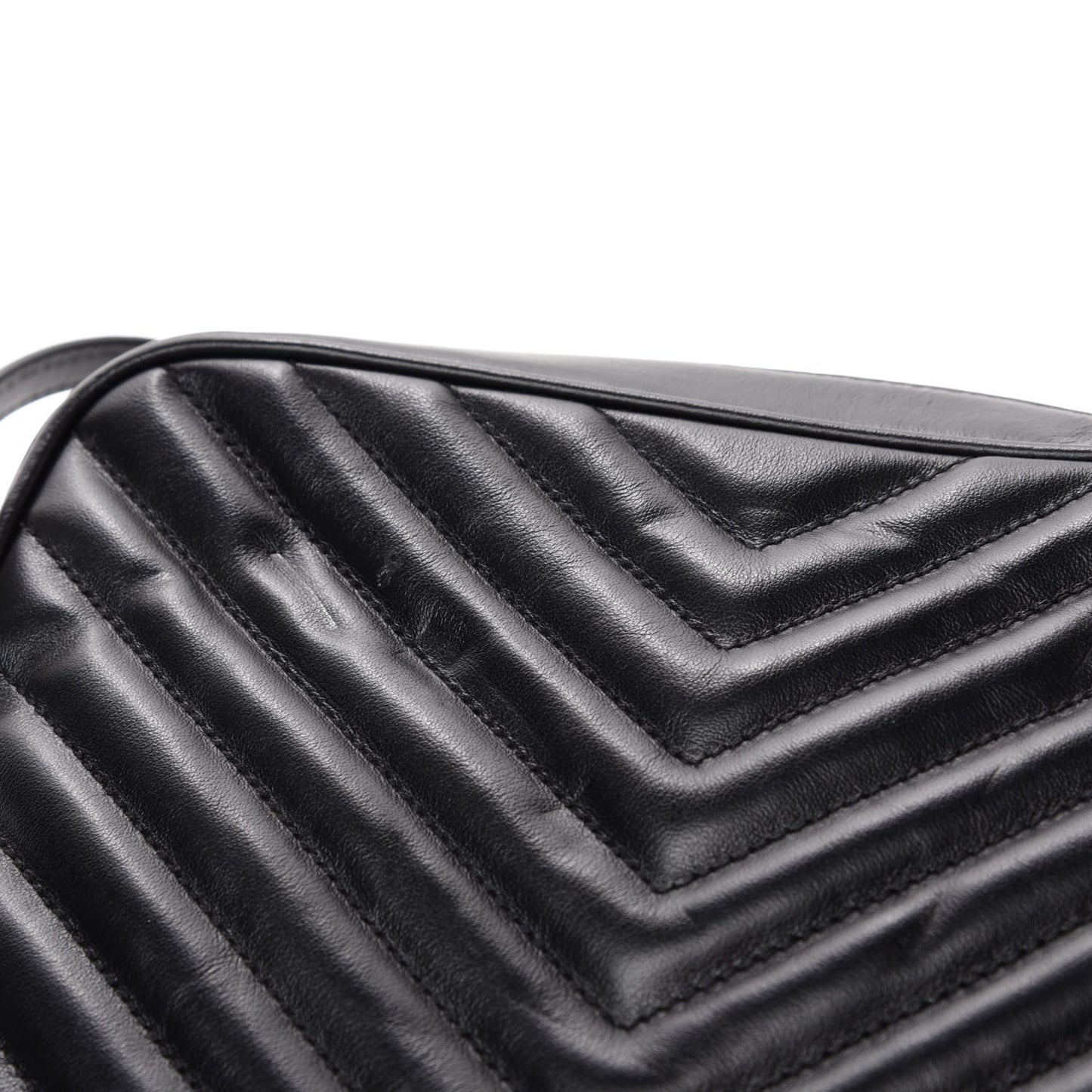 Calfskin Matelasse Monogram Lou Camera Bag Black