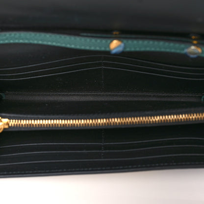 Burberry Canvas Tartan Check Mix Henley Wallet on Chain Green Multicolor 5 of 8