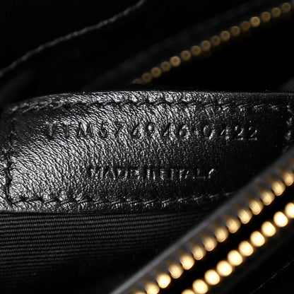Saint Laurent Calfskin Y Quilted Monogram Medium Loulou Chain Satchel Black 7 of 10