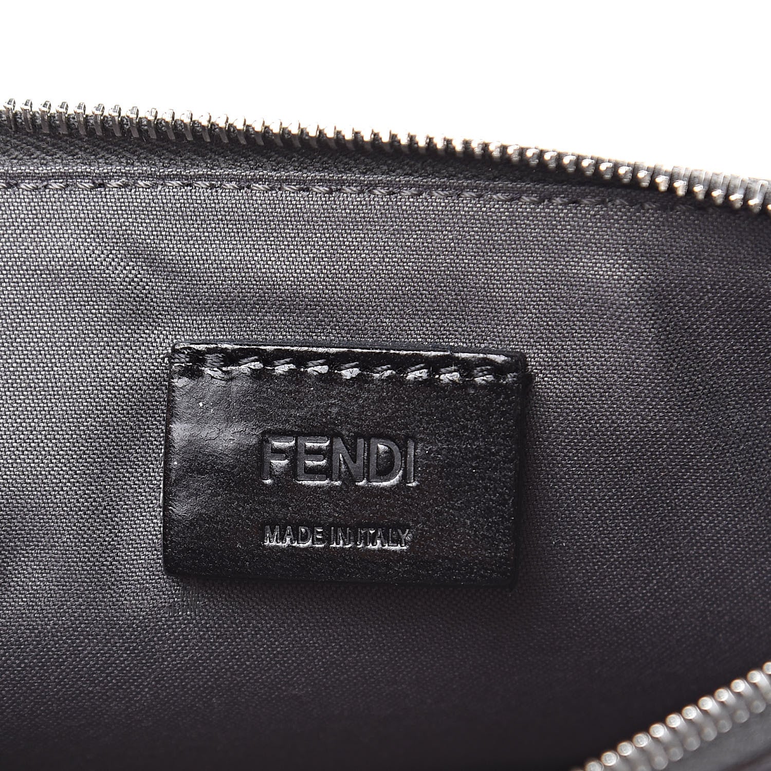 Fendi Vitello Liberty Studded Zip Pouch Asfalto Multicolor 6 of 8